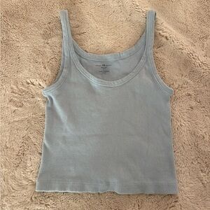 Brandy Melville Sky Blue Ribbed Tank
